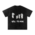 Snow Washed Oversized Cotton T-Shirt