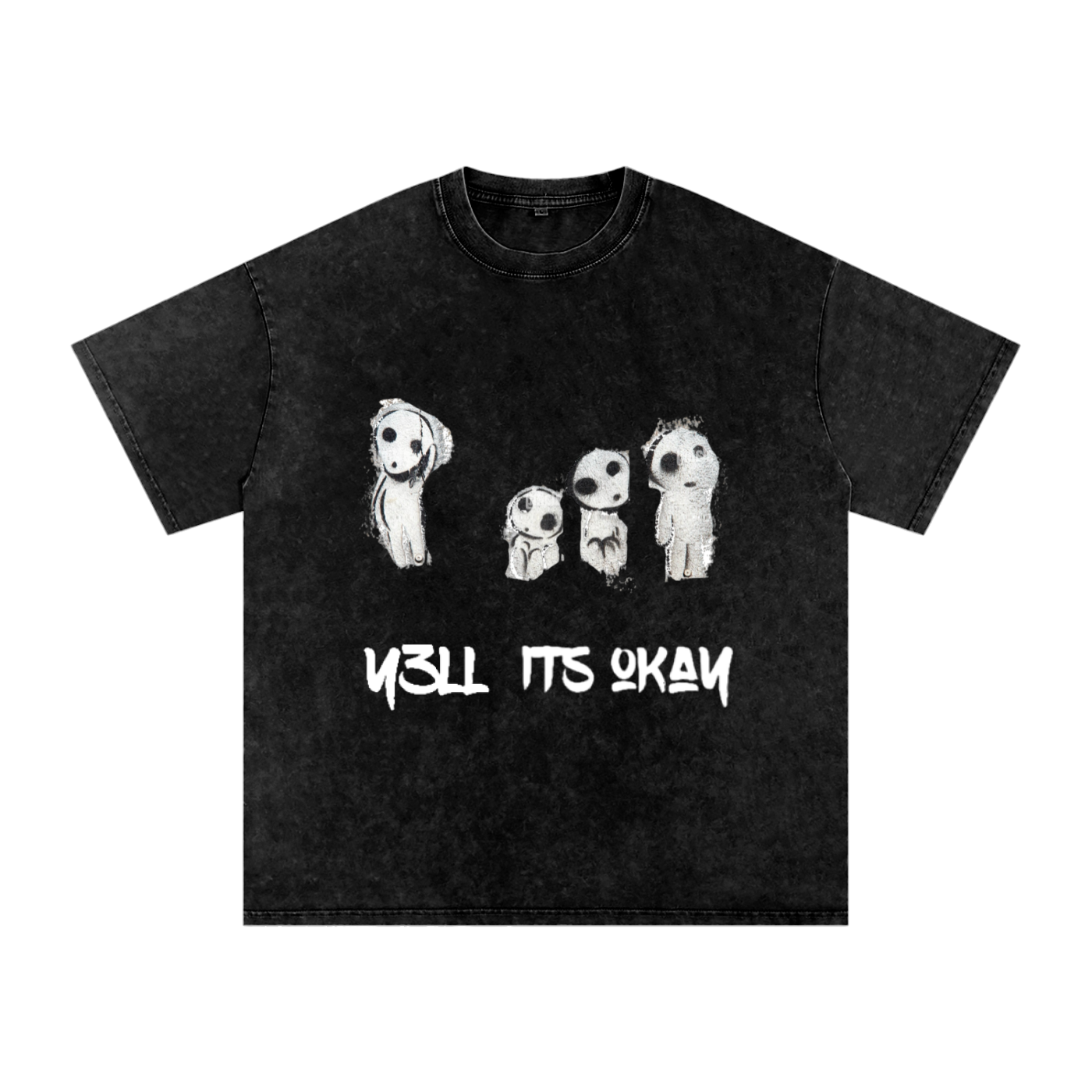 Snow Washed Oversized Cotton T-Shirt